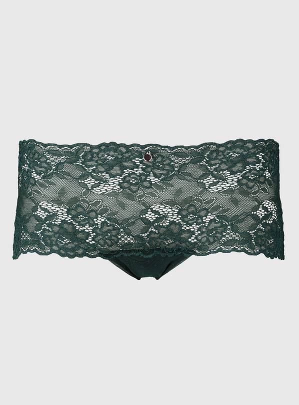 Green Galloon Lace Knicker Shorts - 10